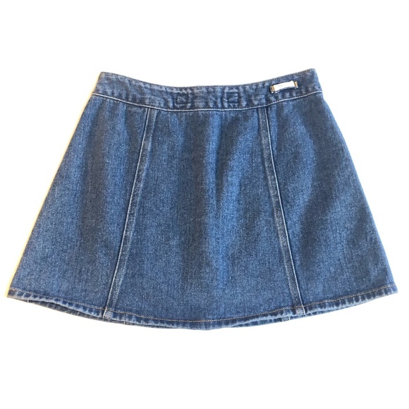 Brandy Melville Snap Front Denim Mini Skirt, 27 - Picture 6 of 11